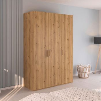 Evelyn Wild Oak 151cm H 223cm 3 Door Wardrobe