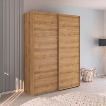 Evelyn Wild Oak 162cm 2 Door Sliding Wardrobe