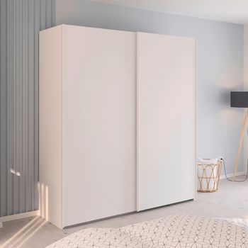 Evelyn Alpine White 201cm 2 Door Sliding Wardrobe