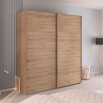 Evelyn Sonoma Oak 201cm 2 Door Sliding Wardrobe