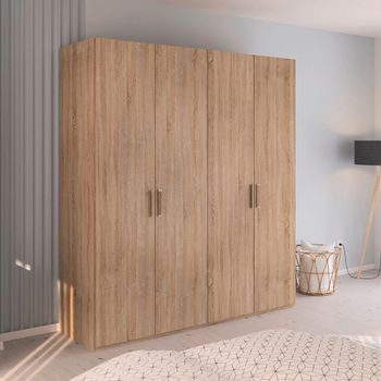 Evelyn Sonoma Oak 201cm H 223cm 4 Door Wardrobe