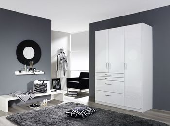 Homburg Gloss Wardrobe with Drawers - Sizes Available