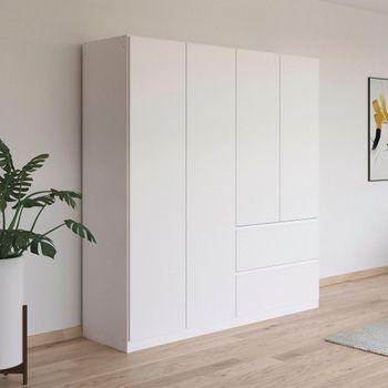 Joel Alpine White 181cm 4 Door Wardrobe