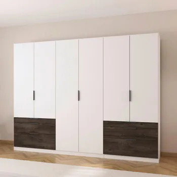 Koda Alpine White 271cm 6 Door 6 Drawer Wardrobe