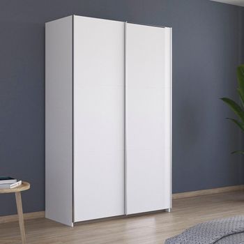Kronach Alpine White 131cm 2 Door Sliding Wardrobe