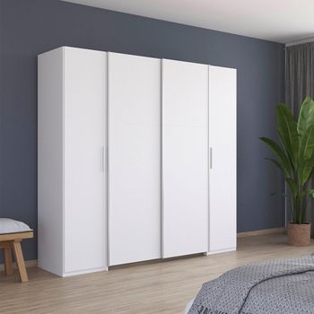 Kronach Alpine White 225cm 4 Door Wardrobe