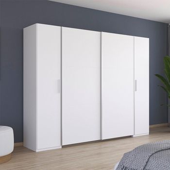 Kronach Alpine White 268cm 4 Door Wardrobe