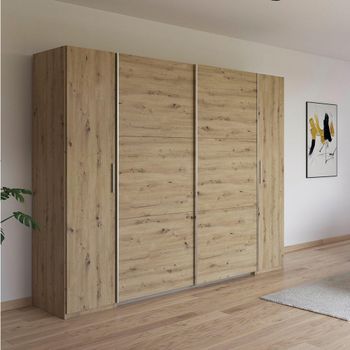 Kronach Artisan Oak 268cm 4 Door Wardrobe