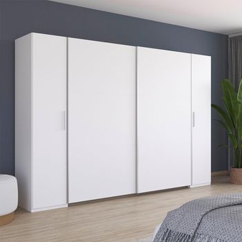 Kronach Alpine White 311cm 4 Door Wardrobe
