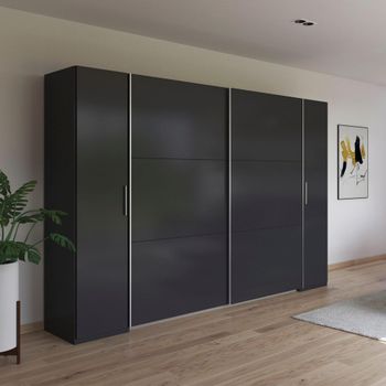 Kronach Metallic Dark Grey 311cm 4 Door Wardrobe