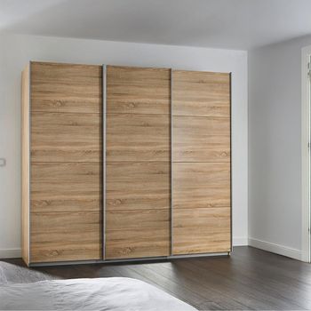 Kulmbach Sonoma Oak 203cm 3 Door Sliding Wardrobe