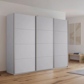 Kulmbach Silk Grey 271cm 3 Door Sliding Wardrobe