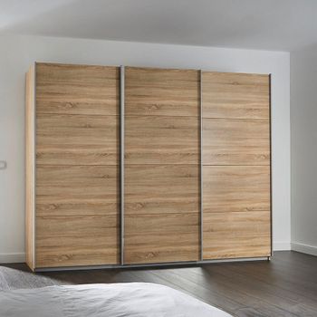 Kulmbach Sonoma Oak 271cm 3 Door Sliding Wardrobe