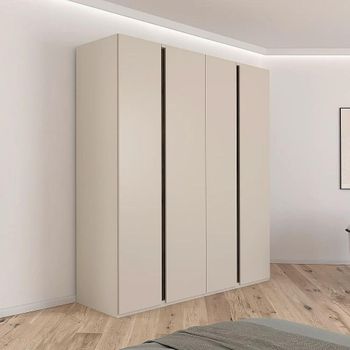 Luana Champagne and Atlantic Dark Oak 201cm 4 Door Wardrobe