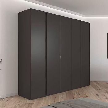Luana Graphite and Atlantic Dark Oak 251cm 5 Door Wardrobe