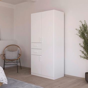Maika Alpine White 91cm 3 Door H197cm Wardrobe