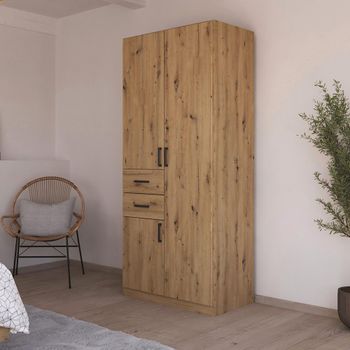 Maika Artisan Oak 91cm 3 Door H210cm Wardrobe