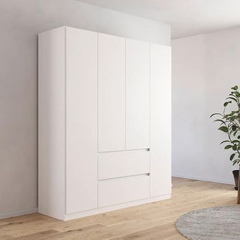 Mainz Alpine White 181cm 4 Door 2 Drawer Wardrobe