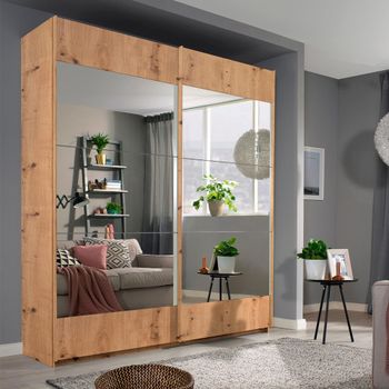 Malibu Artisan Oak 181cm 2 Door Sliding Wardrobe