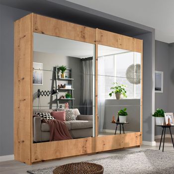 Malibu Artisan Oak 226cm 2 Door Sliding Wardrobe
