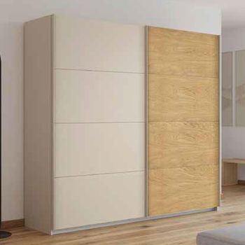 Malva Champagne and Oak 226cm 2 Door Sliding Wardrobe
