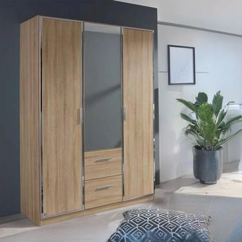 Marl Sonoma Oak 136cm 3 Door Combi Wardrobe