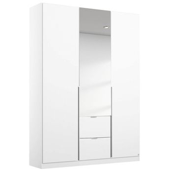 Memphis Alpine White 136cm 3 Door Combi Wardrobe
