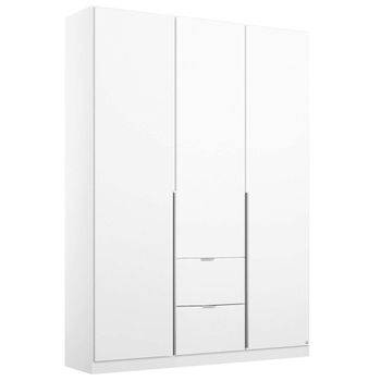 Memphis Alpine White 136cm 3 Door 2 Drawer Wardrobe