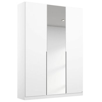 Memphis Alpine White 136cm 3 Door Mirror Wardrobe