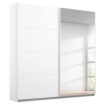 Memphis Alpine White 181cm 2 Door Mirror Sliding Wardrobe