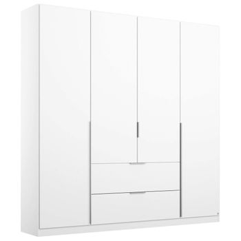 Memphis Alpine White 181cm 4 Door 2 Drawer Wardrobe
