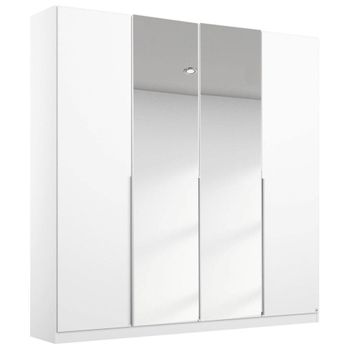 Memphis Alpine White 181cm 4 Door Mirror Wardrobe