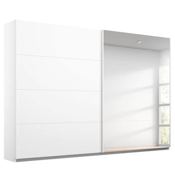 Memphis Alpine White 271cm 2 Door Mirror Sliding Wardrobe