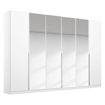 Memphis Alpine White 271cm 6 Door Mirror Wardrobe
