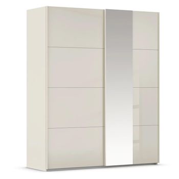 Miramar Type-1 Champagne and Champagne Glass 181cm 2 Door Mirror Sliding Wardrobe