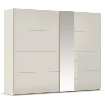 Miramar Type-1 Champagne and Champagne Glass 271cm 2 Door Mirror Sliding Wardrobe