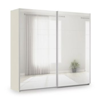 Miramar Type-3 Champagne Fully Mirrored 226cm 2 Door Sliding Wardrobe