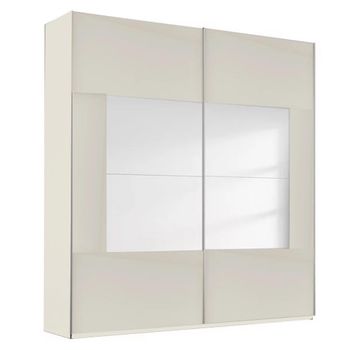 Miramar Type-4 Champagne and Champagne Glass 181cm 2 Door Sliding Wardrobe