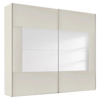 Miramar Type-4 Champagne and Champagne Glass 226cm 2 Door Sliding Wardrobe
