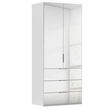Miramar Type-5 Silk Grey 101cm 2 Door Combi Wardrobe