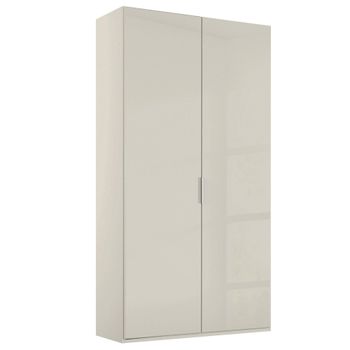 Miramar Type-5 Champagne and Champagne Glass 101cm 2 Door Wardrobe