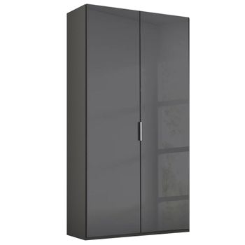 Miramar Type-5 Graphite and Basalt Glass 101cm 2 Door Wardrobe