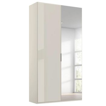 Miramar Type-5 Champagne and Champagne Glass 101cm 2 Door Mirror Wardrobe