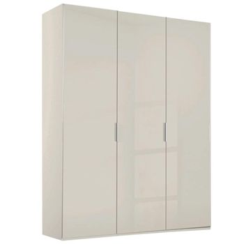 Miramar Type-5 Champagne and Champagne Glass 151cm 3 Door Wardrobe