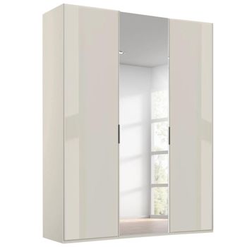 Miramar Type-5 Champagne and Champagne Glass 151cm 3 Door Mirror Wardrobe