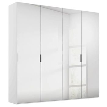 Miramar Type-5 Alpine White Mirrored 201cm 4 Door Wardrobe