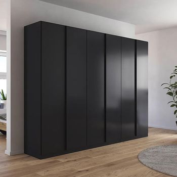 Monostar Metallic Dark Grey 271cm 6 Door Wardrobe