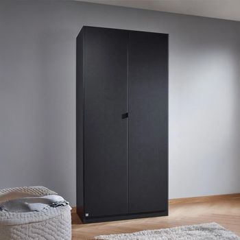 Ontario Metallic Grey 91cm 2 Door Wardrobe