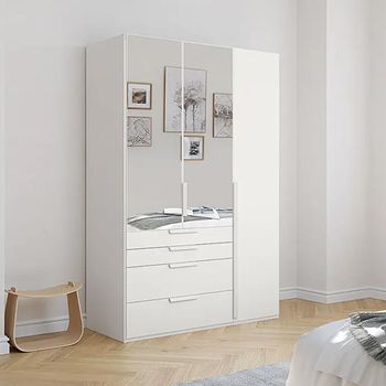 Purisma Alpine White 151cm 3 Door Combi Wardrobe