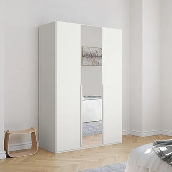 Purisma Alpine White 151cm 3 Door Mirror Wardrobe